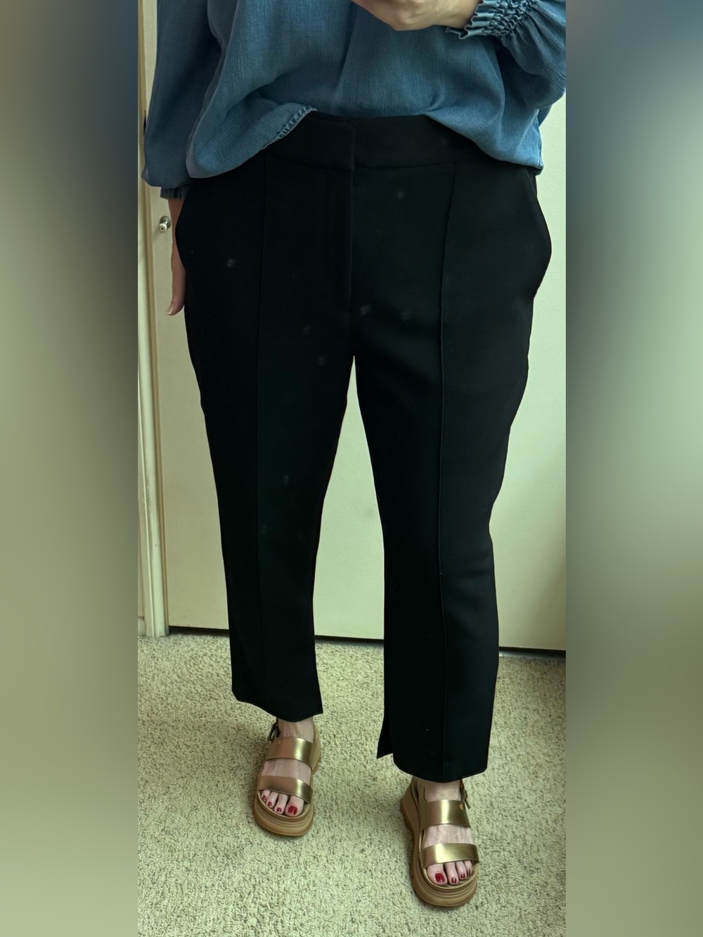 A.L.C. Black Trent Cropped Ankle Pants